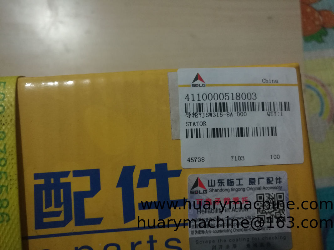 SDLG Wheel loader parts,  LG956 Wheel loader parts, 4110000518003  YJSW315-8A-000 STATOR, guide wheel